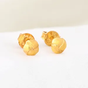 Minimalist Gold Knot Stud Earrings - Gold and Silver