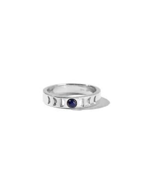 Moonphase ring <br>Silver