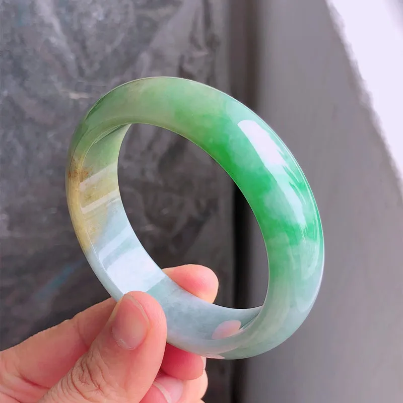 Natural Jade Bangle Jadeite Bangle Internal Diameter 57.9mm NBE061