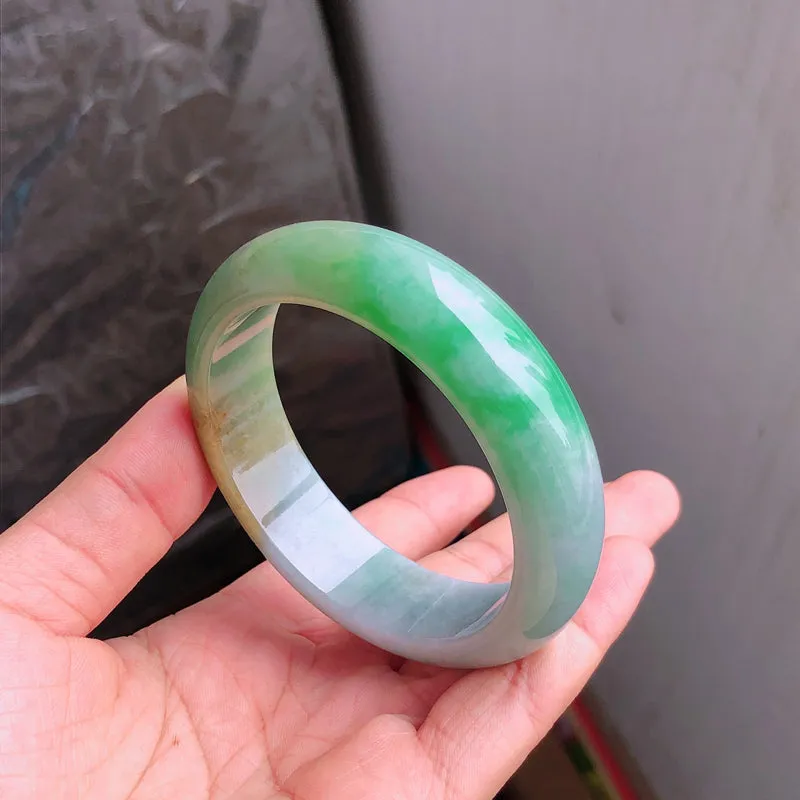 Natural Jade Bangle Jadeite Bangle Internal Diameter 57.9mm NBE061