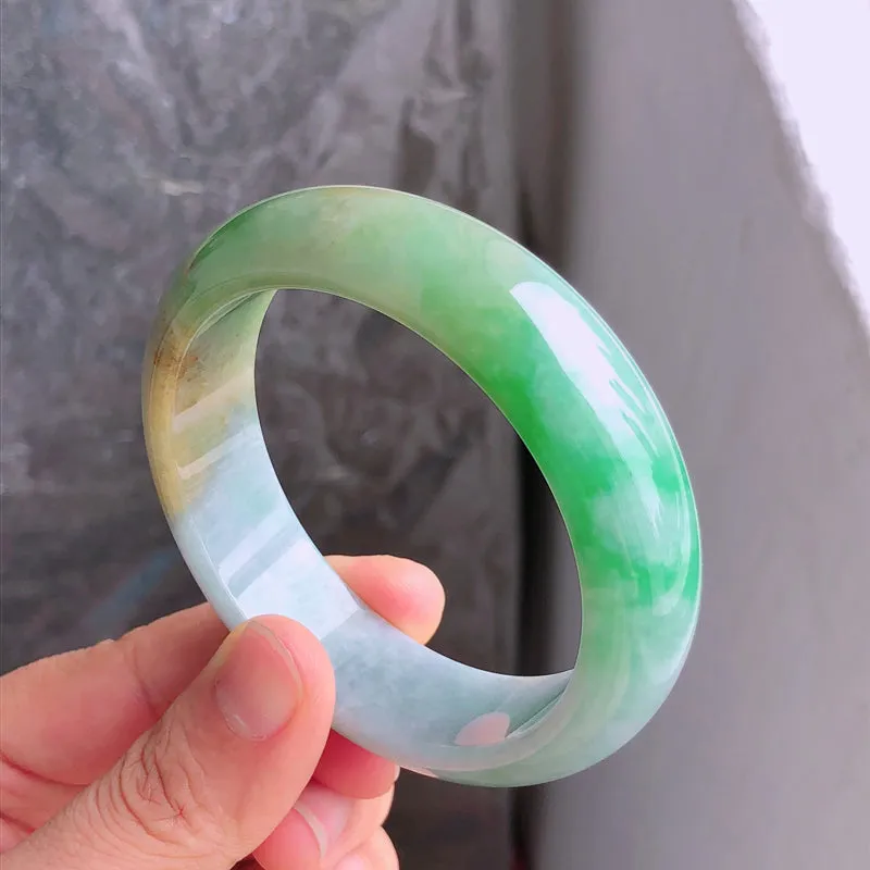 Natural Jade Bangle Jadeite Bangle Internal Diameter 57.9mm NBE061