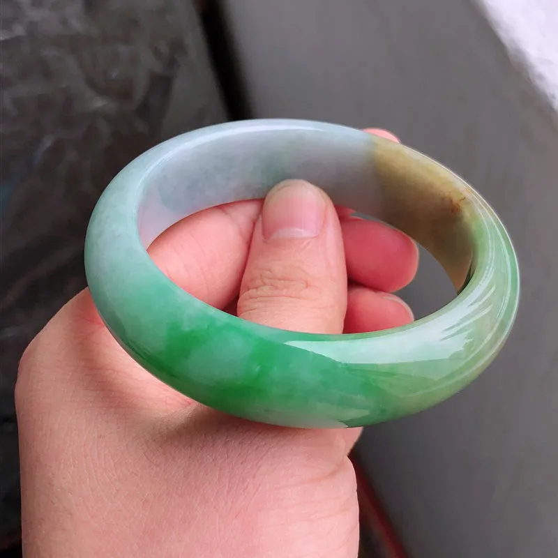Natural Jade Bangle Jadeite Bangle Internal Diameter 57.9mm NBE061