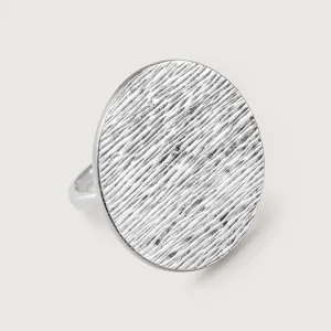 Ocean Disc Wave Cocktail Ring