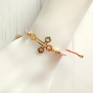 Olivia Cross Metallic Cord Slider Bracelet Olivia Cross Metallic Cord Slider Bracelet