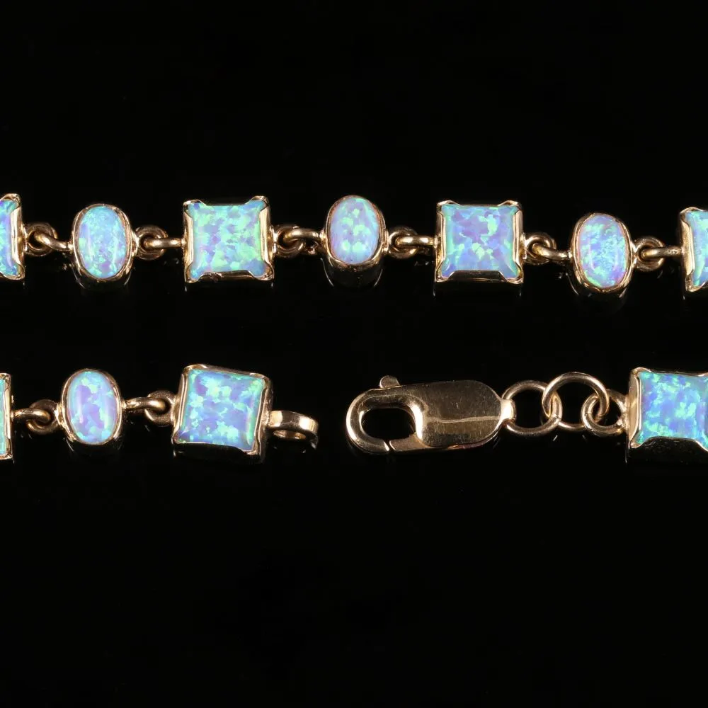 Opal Gold Bracelet 9Ct Gold Over 10Ct Of Opal