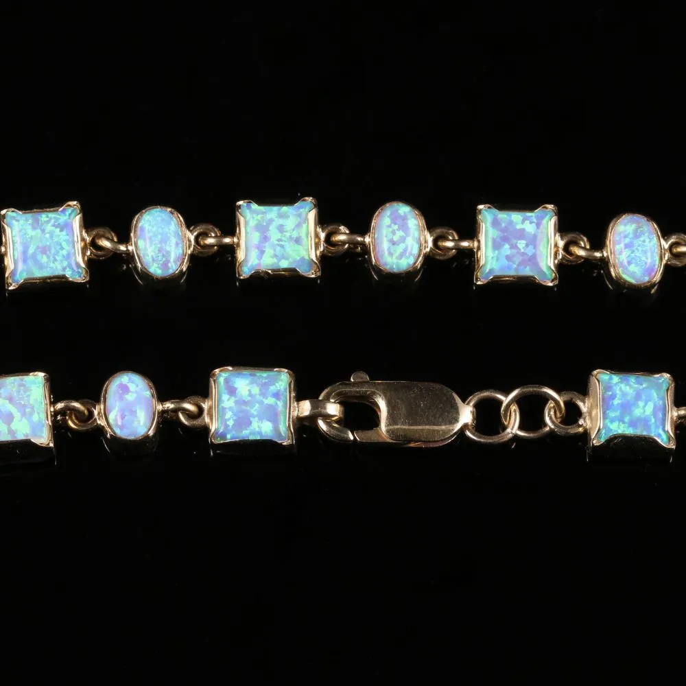 Opal Gold Bracelet 9Ct Gold Over 10Ct Of Opal
