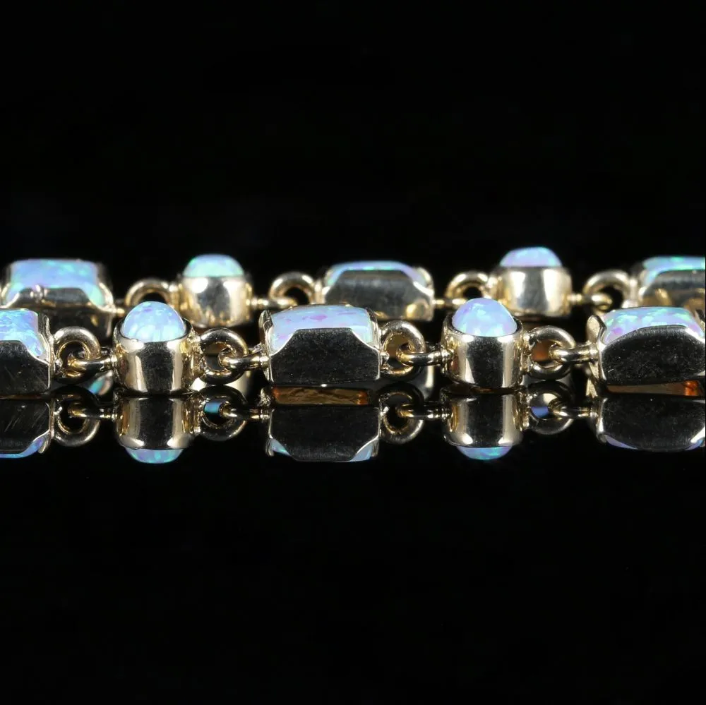 Opal Gold Bracelet 9Ct Gold Over 10Ct Of Opal