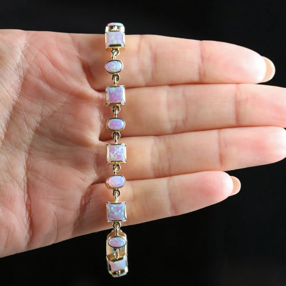 Opal Gold Bracelet 9Ct Gold Over 10Ct Of Opal