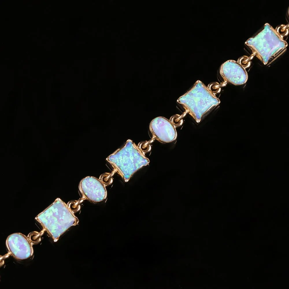 Opal Gold Bracelet 9Ct Gold Over 10Ct Of Opal