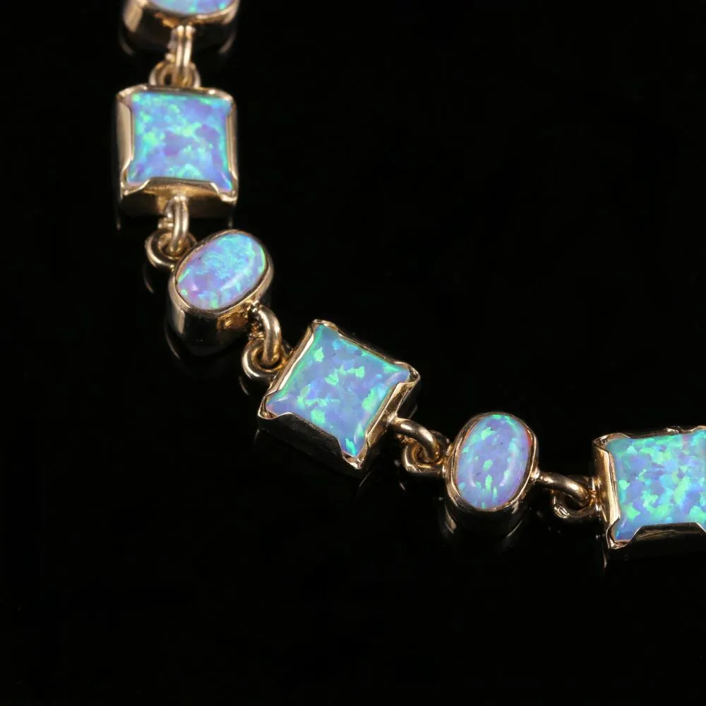 Opal Gold Bracelet 9Ct Gold Over 10Ct Of Opal