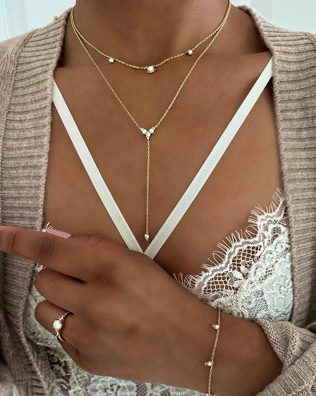Opal Hope Set Gold