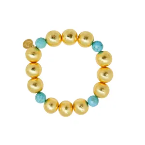 Pamela Gold & Turquoise Bracelet