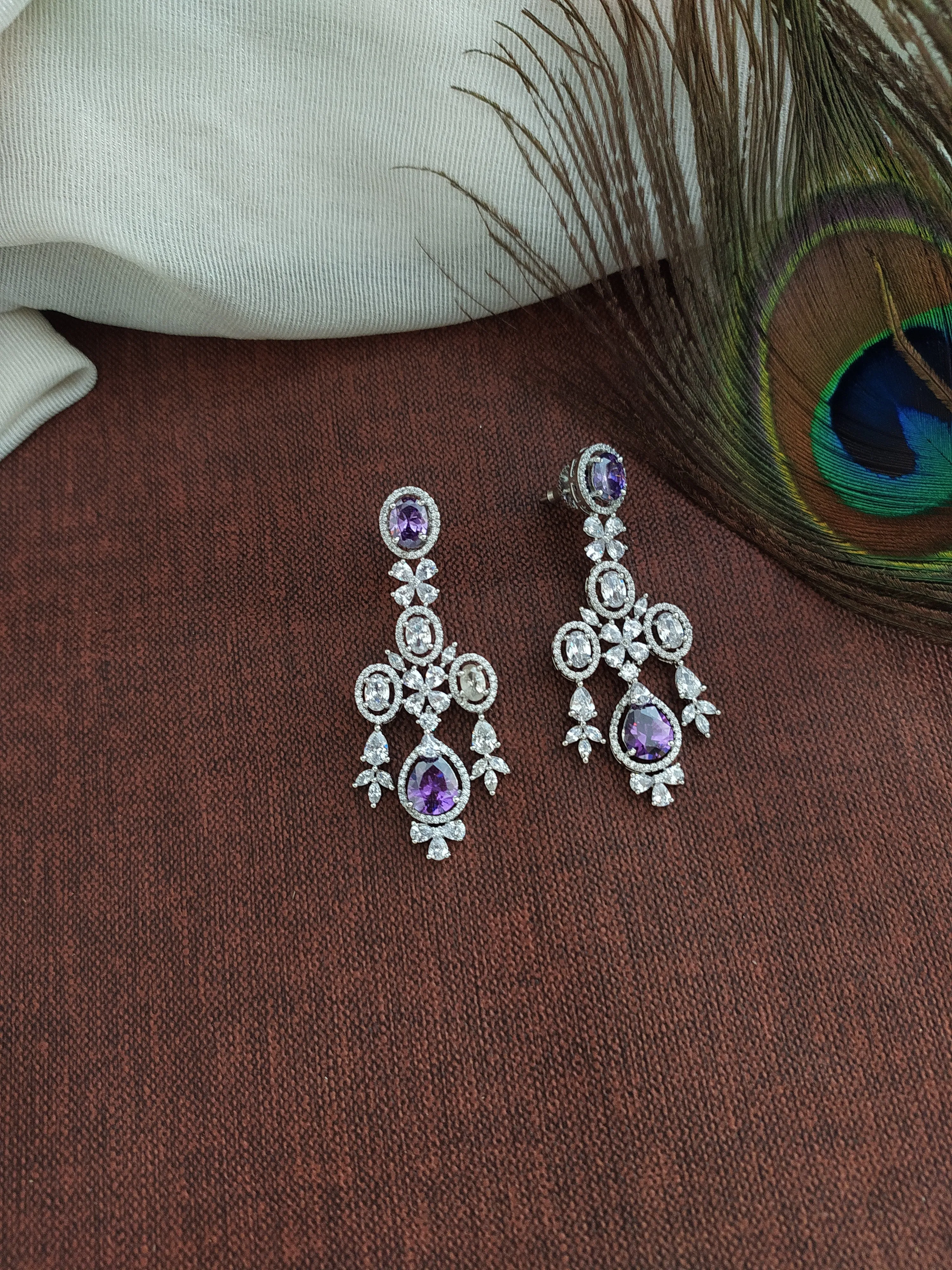Pear and Oval Shaped Stones Zircon Necklace Set