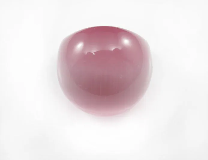 Pink Glass Dome Cocktail Ring