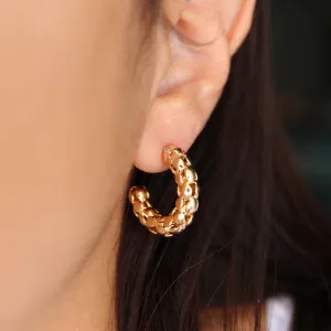 Popcorn Hoop Earring