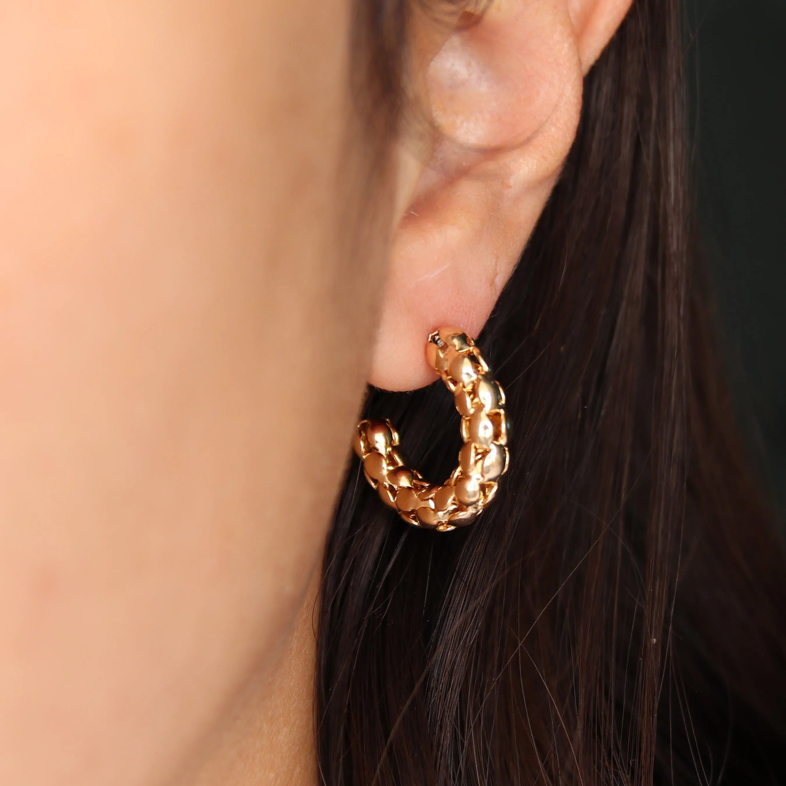 Popcorn Hoop Earring