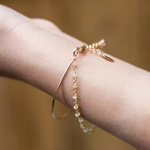 "bangle-chain" bracelet - natural opal