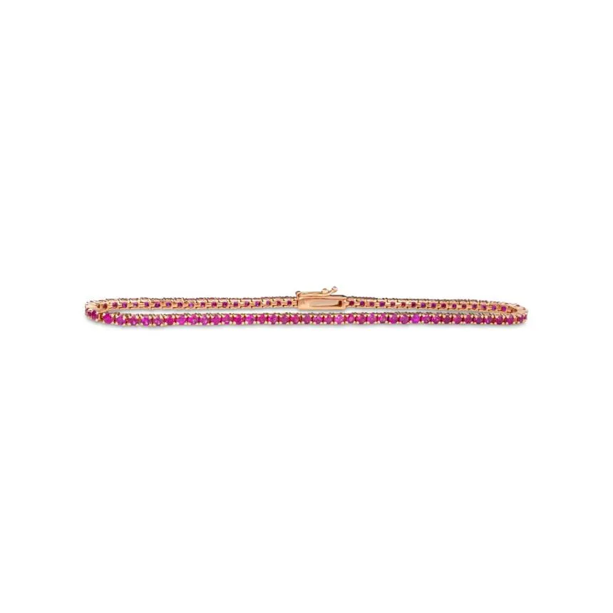 Real Ruby Tennis Bracelet