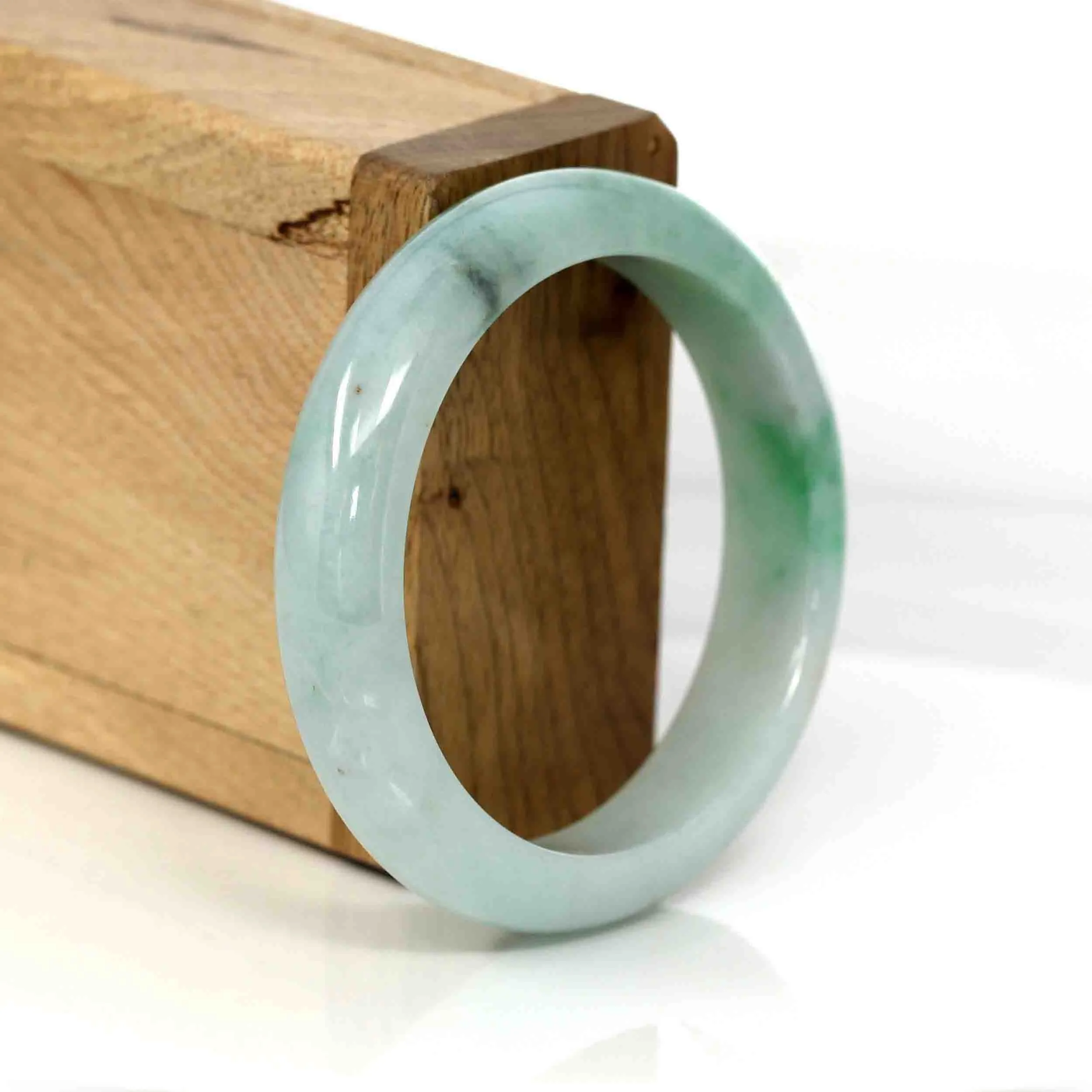RealJade® Co. Classic Real Jade Jadeite Bangle Bracelet ( 53.38 mm )#340