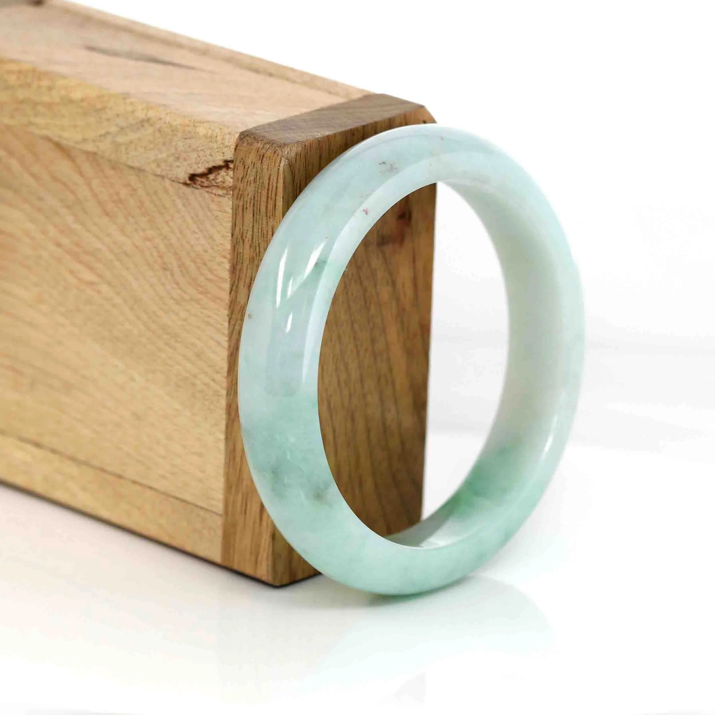 RealJade® Co. Classic Real Jade Jadeite Bangle Bracelet ( 53.38 mm )#340