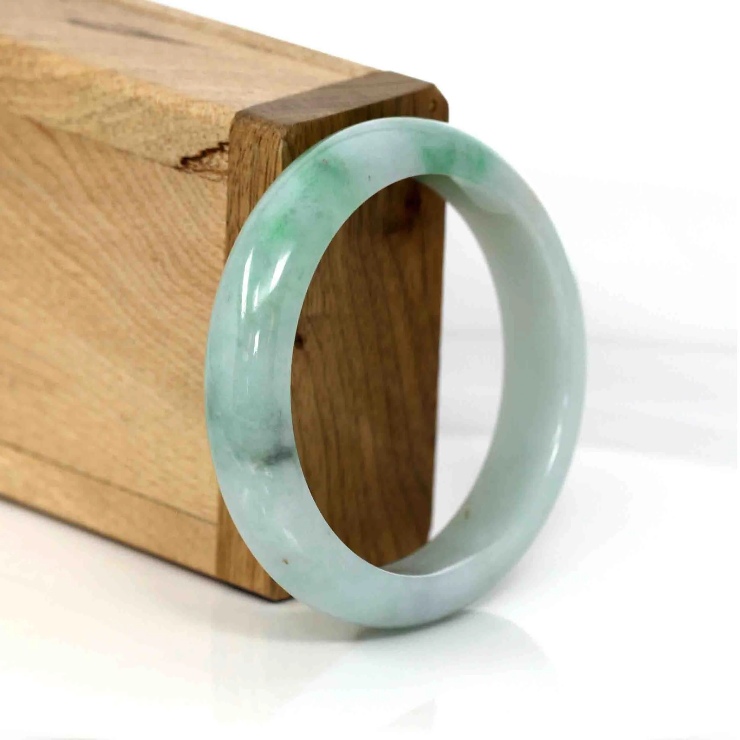 RealJade® Co. Classic Real Jade Jadeite Bangle Bracelet ( 53.38 mm )#340