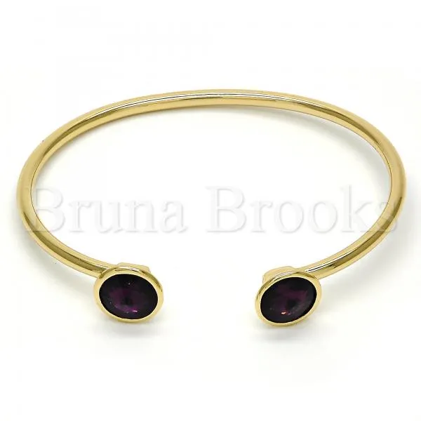 Rhodium Plated Individual Bangle, with Swarovski Crystals, Rhodium Tone