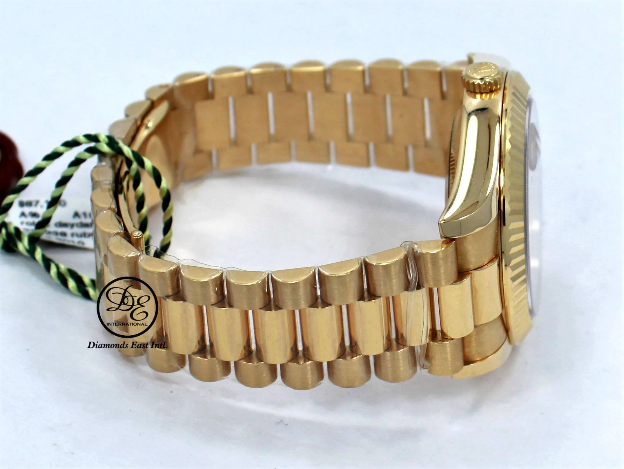 Rolex Day-Date II President 218238 18K Yellow Gold Fact Ruby & Diamond Dial BOX/PAPERS