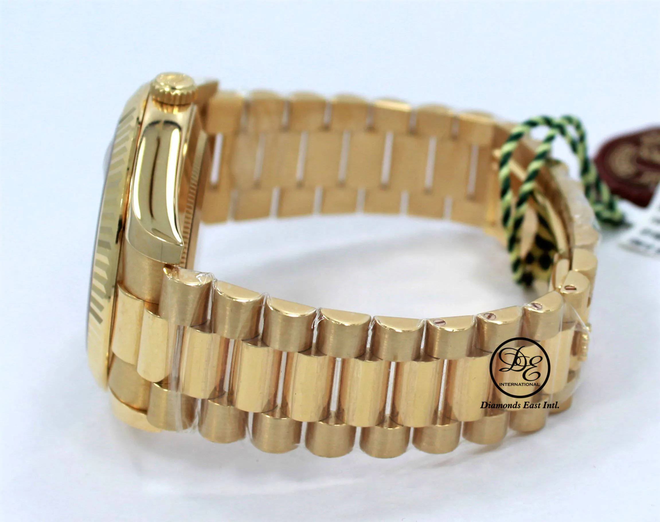 Rolex Day-Date II President 218238 18K Yellow Gold Fact Ruby & Diamond Dial BOX/PAPERS