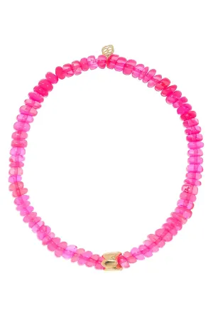 Rondelle Pink Opal Bracelet