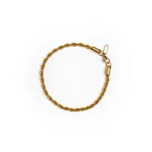 Rope Chain Bracelet - 18K Gold Plated Rope Chain Bracelet - 18K Gold Plated