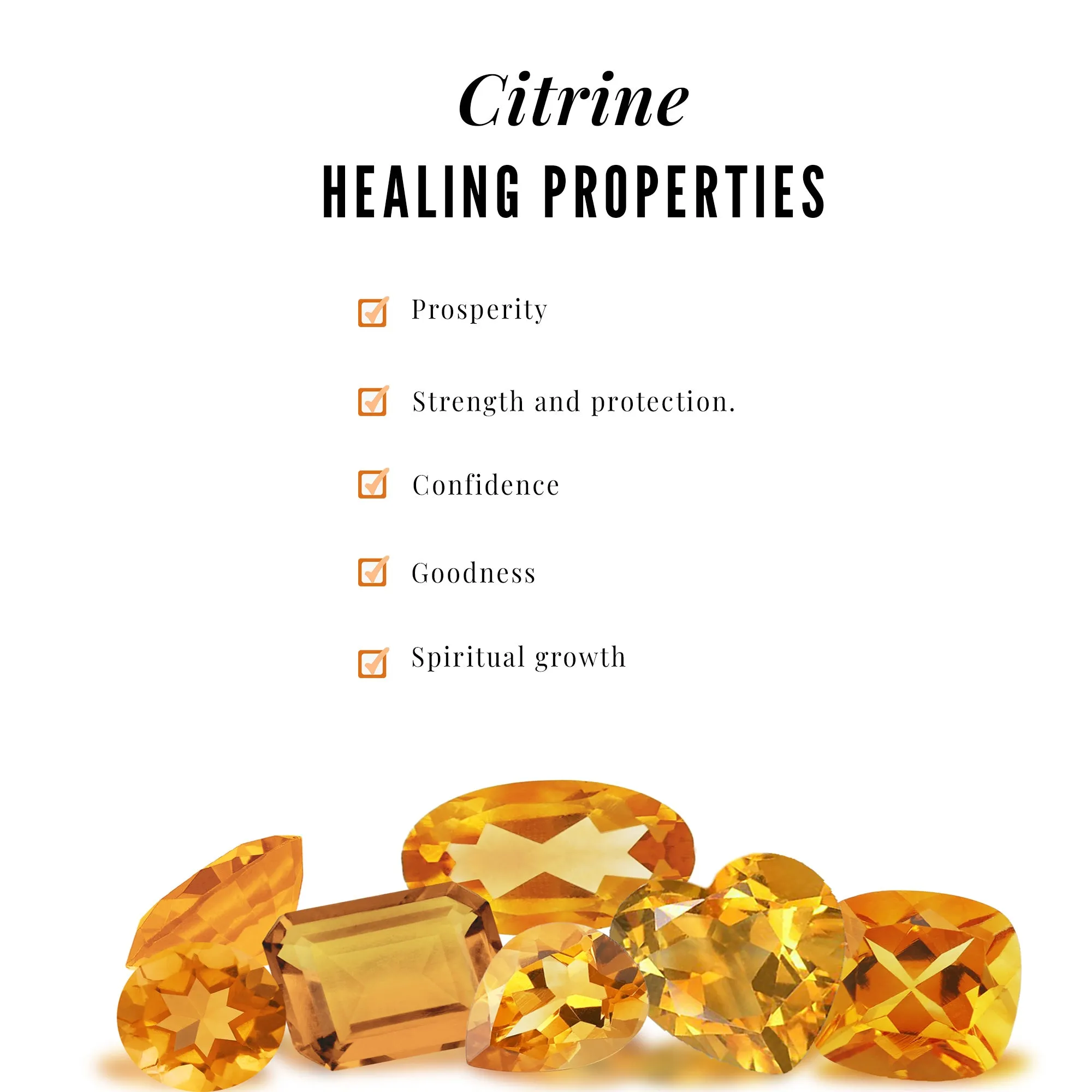 Round Shape Citrine Stud Earrings with Diamond Halo
