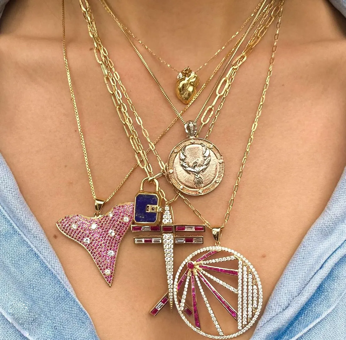 Ruby Diamond Jet Setter Necklace