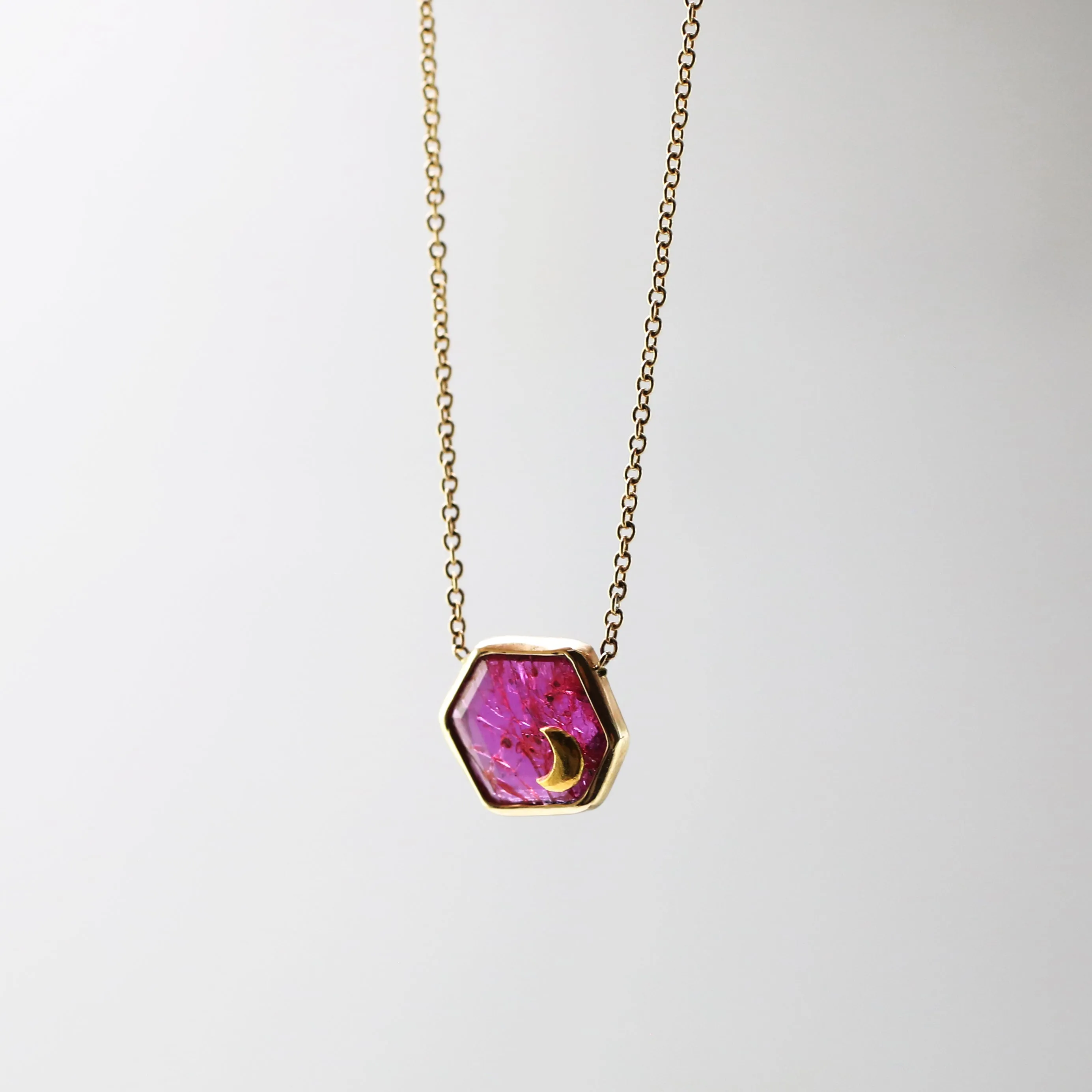 Ruby Moon Necklace