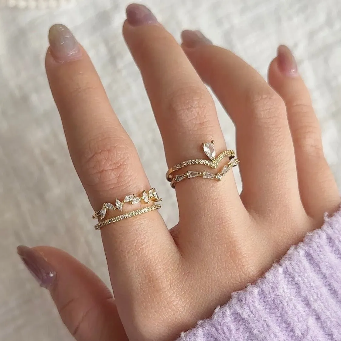 [Sample Sale] Baroque Ring Set - Lucille