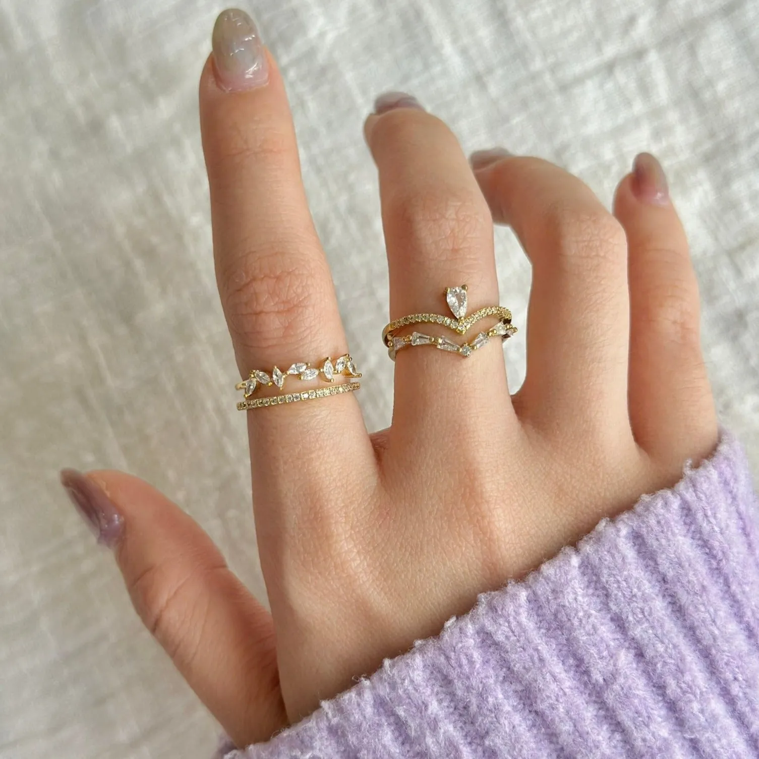 [Sample Sale] Baroque Ring Set - Lucille