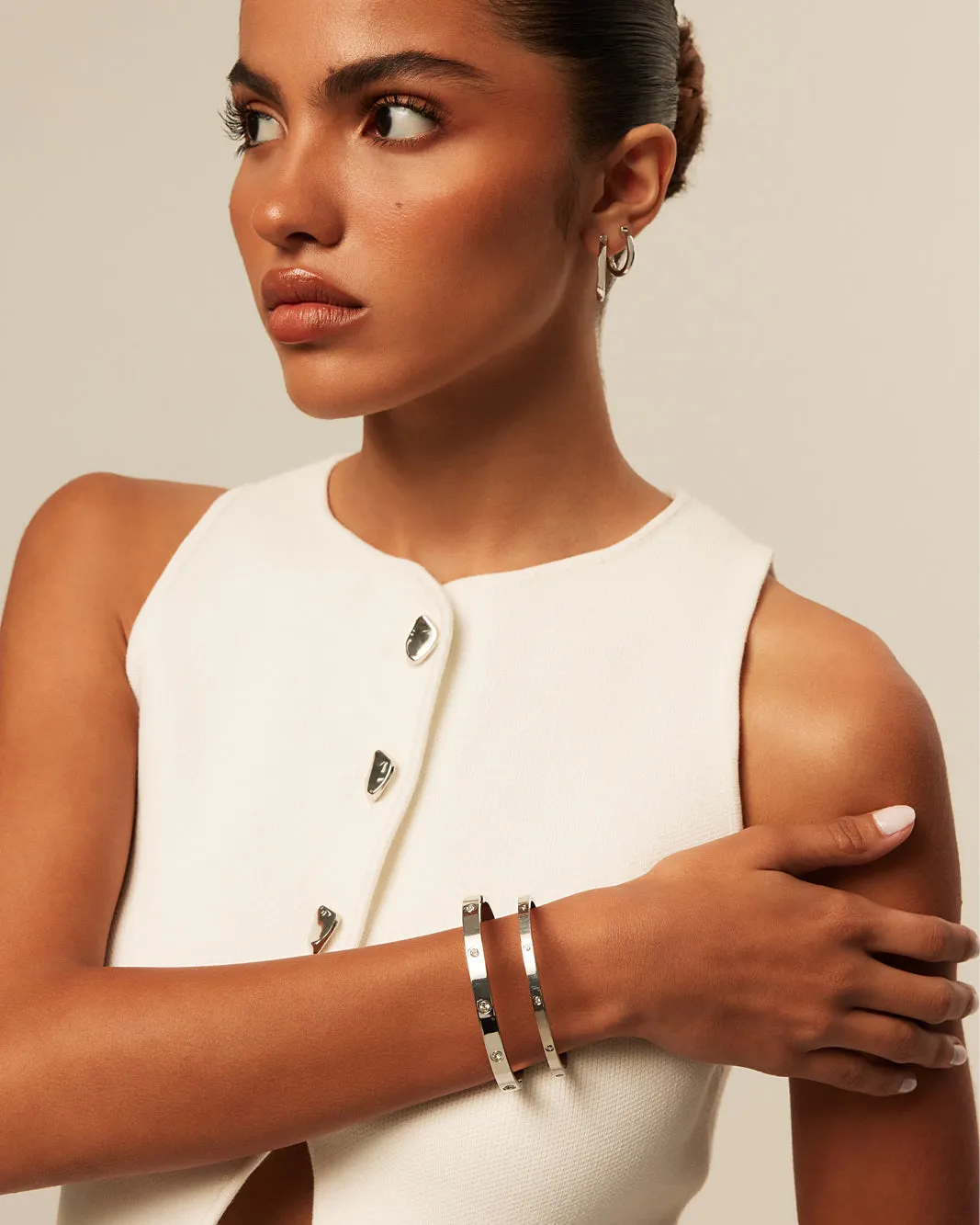 SHANIA BANGLE - SILVER