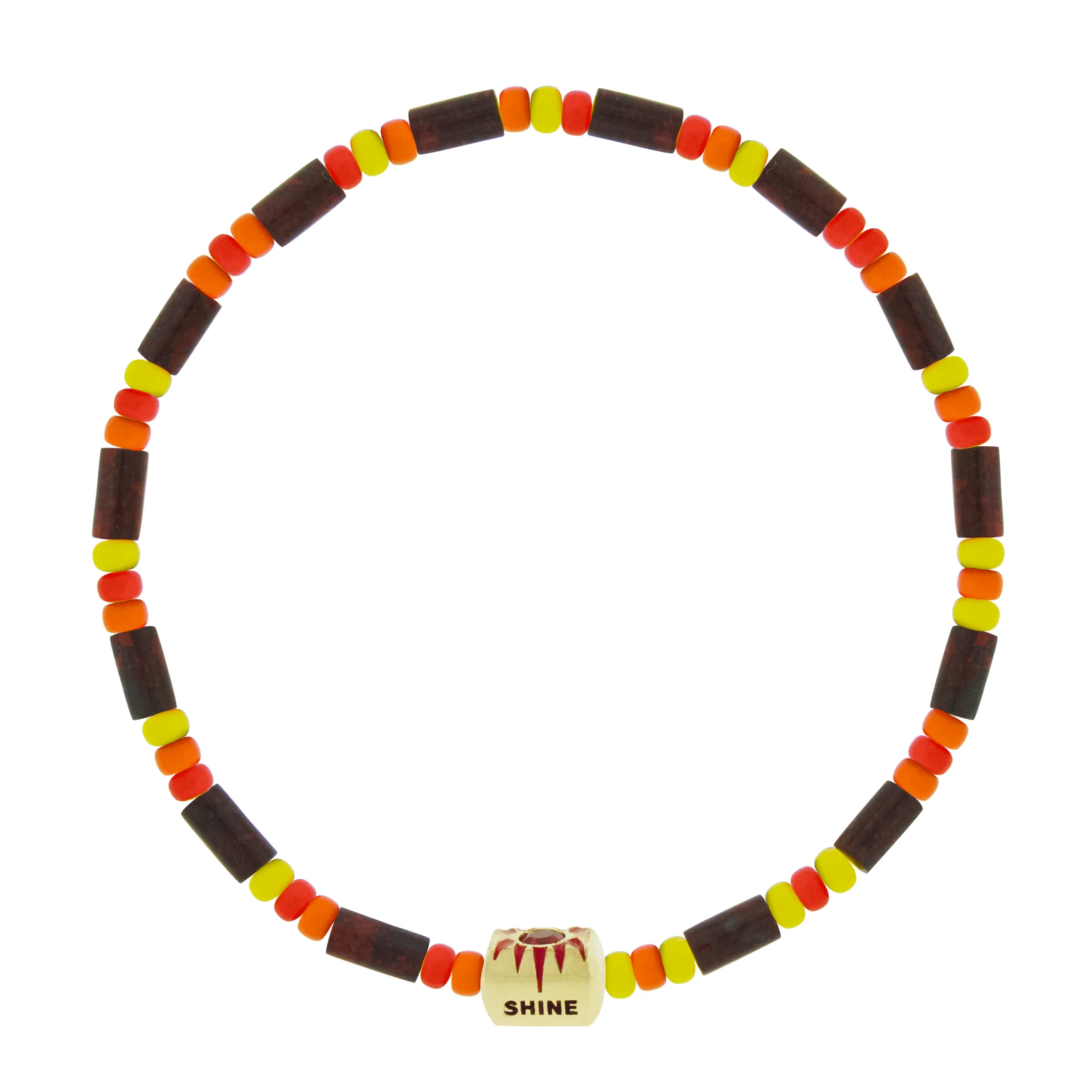 SHINE ON Ingot with Ruby on Beaded Bracelet