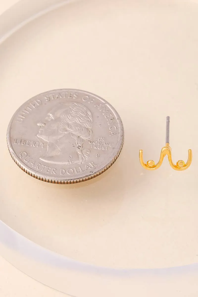 Silver Breast Outline Studs
