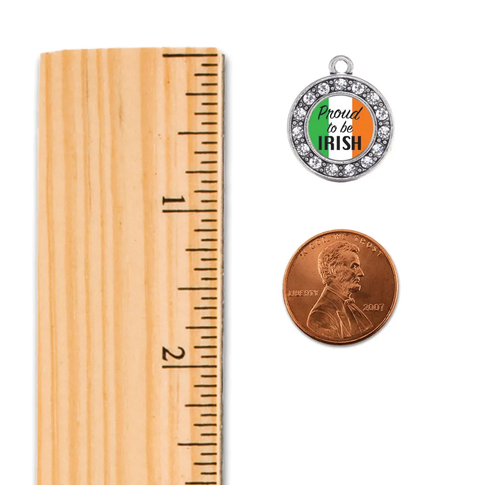 Silver Proud to be Irish Circle Charm Toggle Bracelet