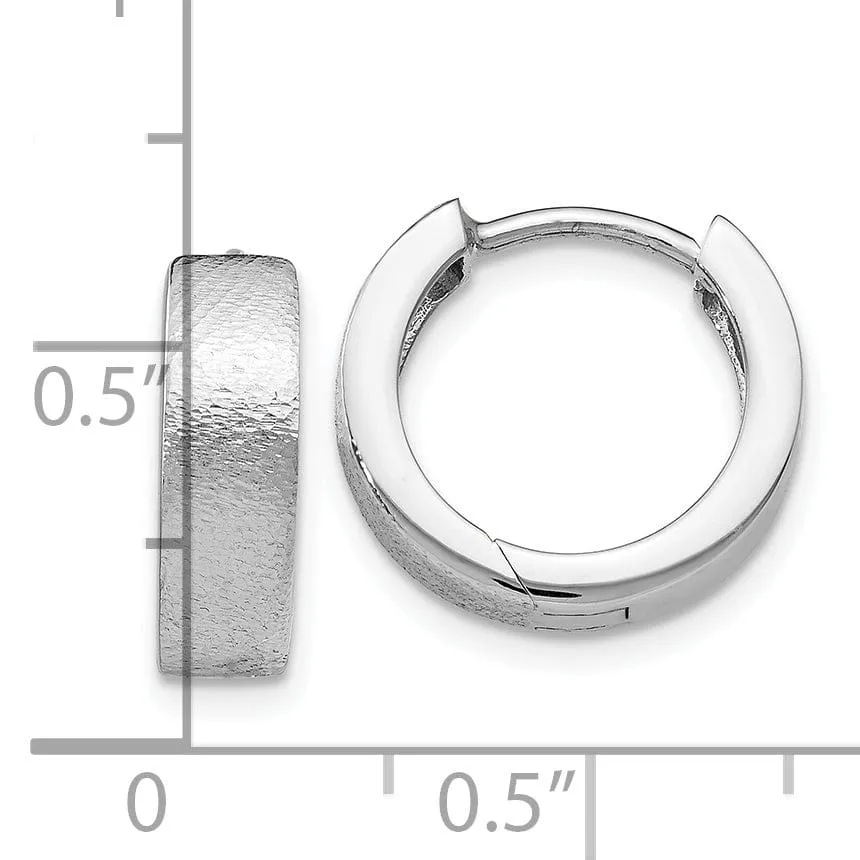 Silver Radiant Essence Huggie Hoop Earrings