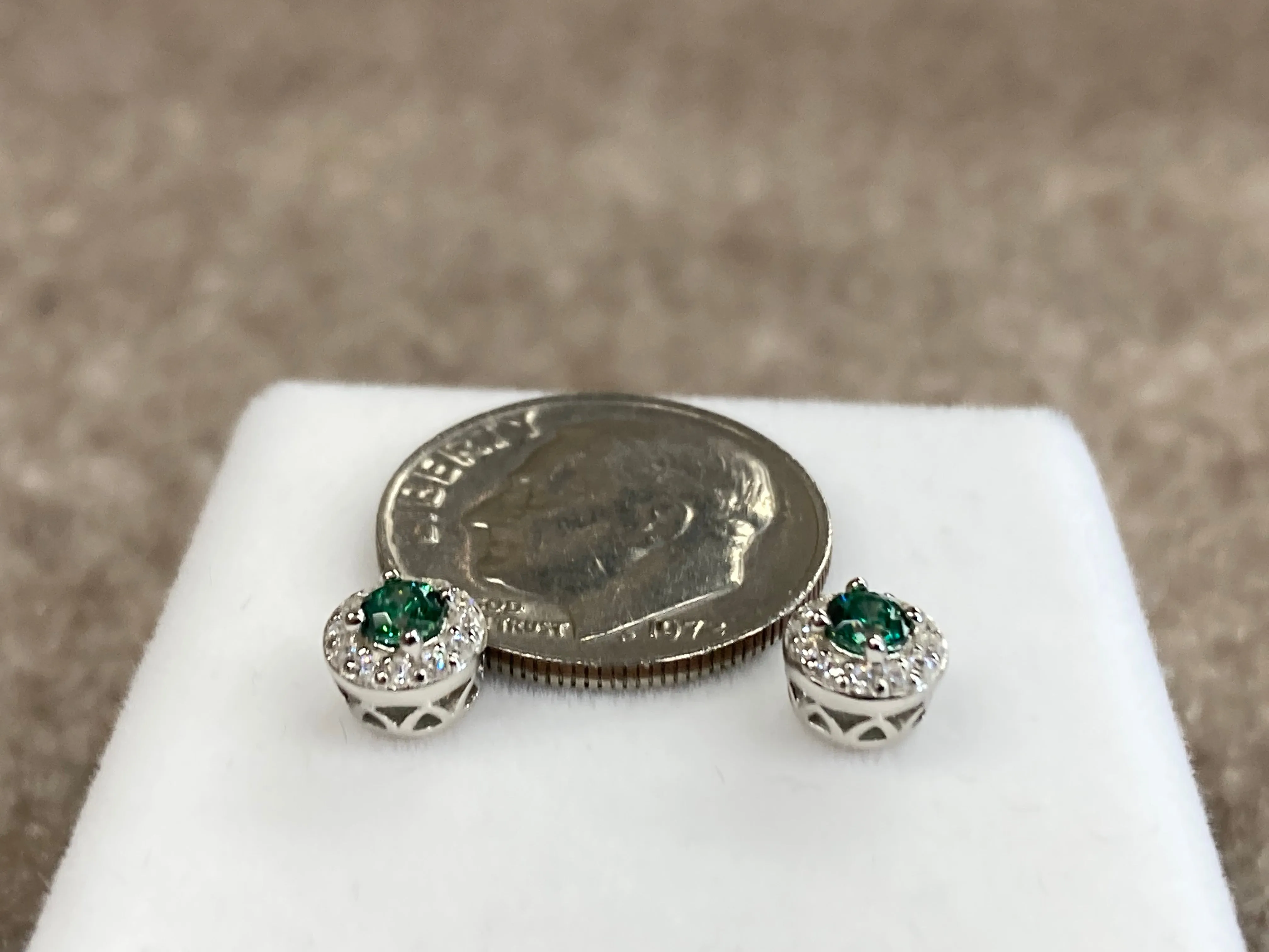 Silver Swarovski Zirconium Earrings