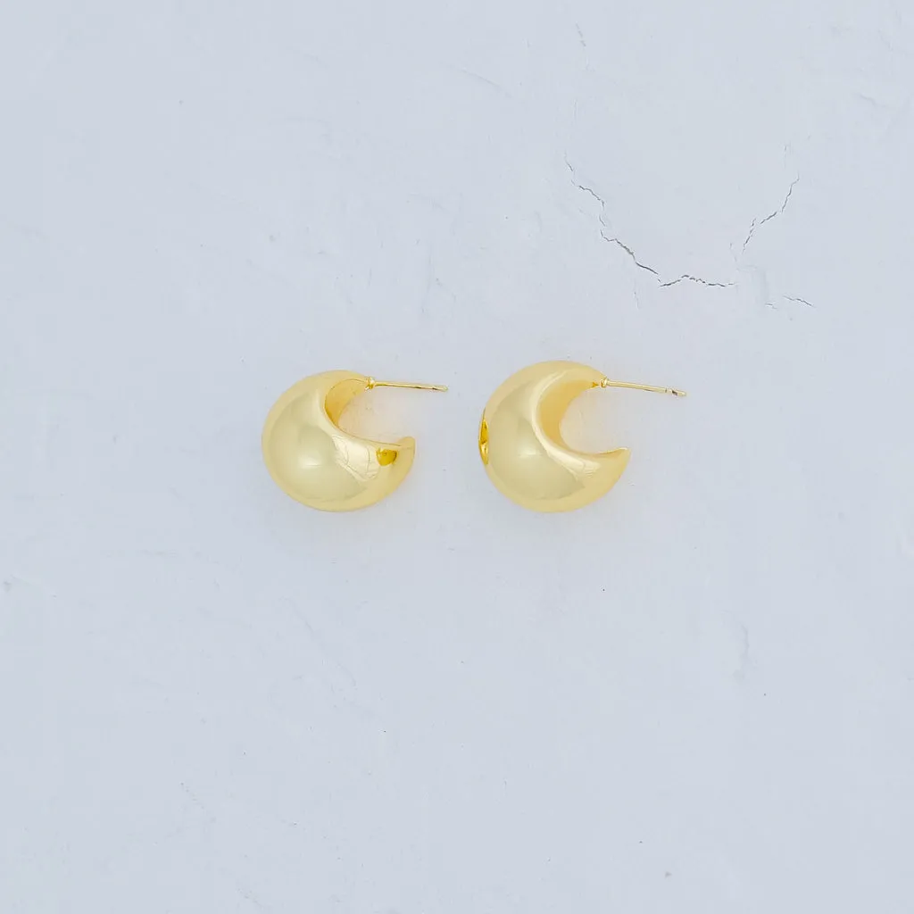 Small Chunky Moon Open Hoop