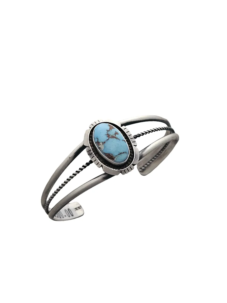 Sterling Silver Golden Hills Turquoise Bracelet
