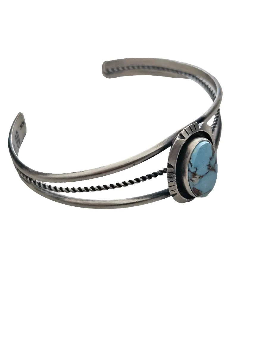 Sterling Silver Golden Hills Turquoise Bracelet