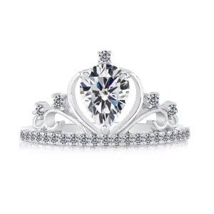 Sterling Silver Princess Tiara CZ Ring (DG-30) Sterling Silver Princess Tiara CZ Ring (DG-30)