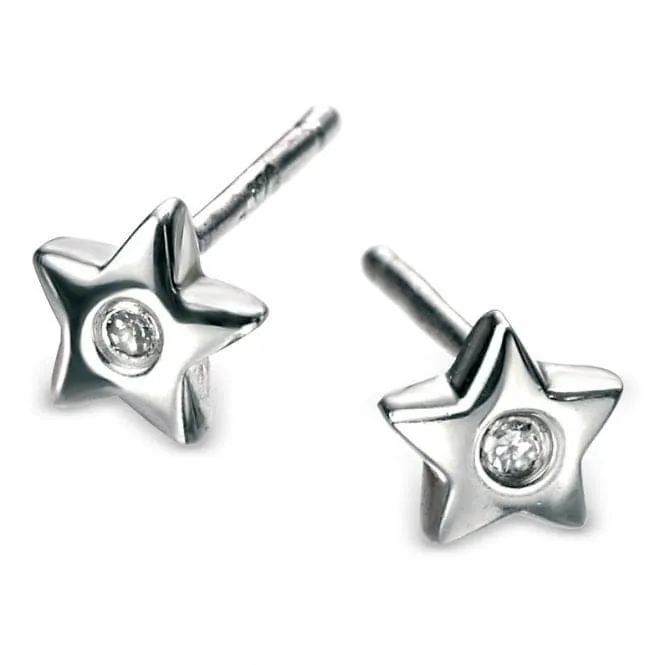 Sterling Silver Star Stud Earrings E573