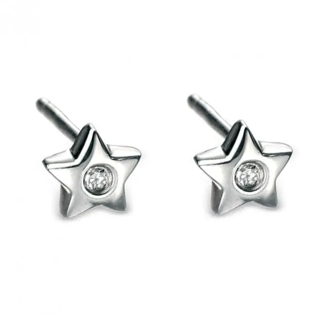 Sterling Silver Star Stud Earrings E573