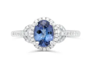 Tanzanite Oval Cut English Style Ring Tanzanite Oval Cut English Style Ring
