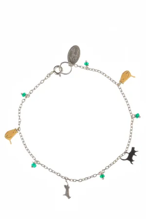 Tiny Cats Charm Bracelet
