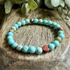 Turquoise   Red Jasper Mini